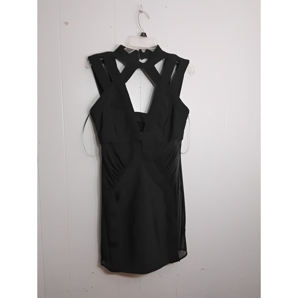 Fashion Nova NWT Ladies Sz XL “Unforgettable Semi Sheer BandageMini Dress” Black